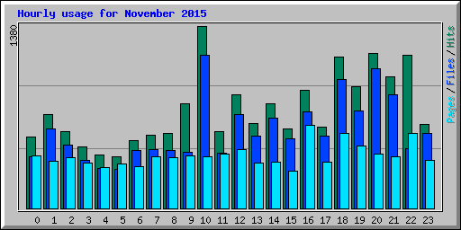 Hourly usage for November 2015