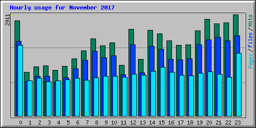 Hourly usage for November 2017