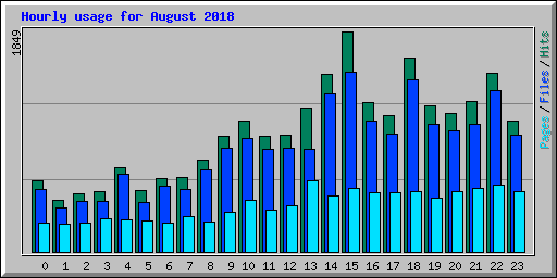 Hourly usage for August 2018