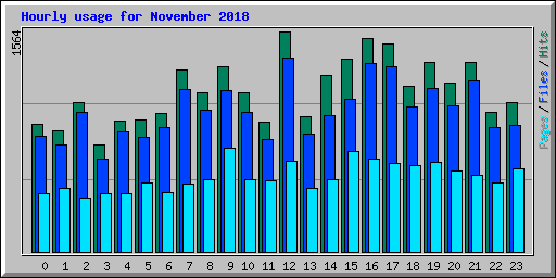 Hourly usage for November 2018