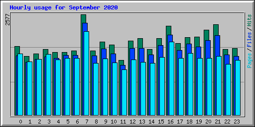 Hourly usage for September 2020