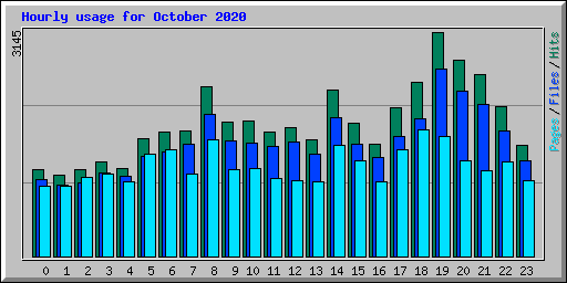Hourly usage for October 2020