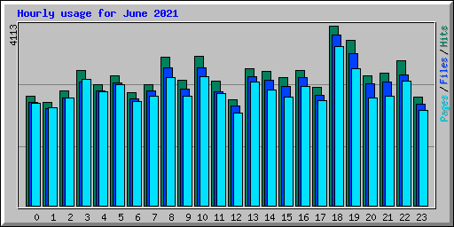 Hourly usage for June 2021