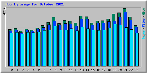 Hourly usage for October 2021