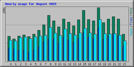 Hourly usage for August 2022