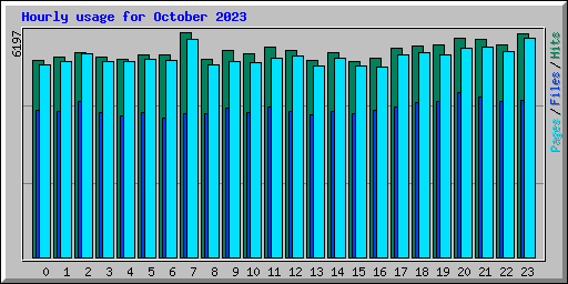 Hourly usage for October 2023