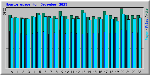 Hourly usage for December 2023