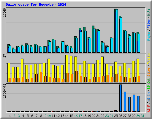 Daily usage for November 2024